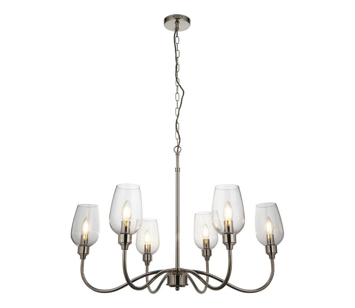 Endon 103315 - Lustr na řetězu 6xE14/6W/230V lesklý chrom 103315