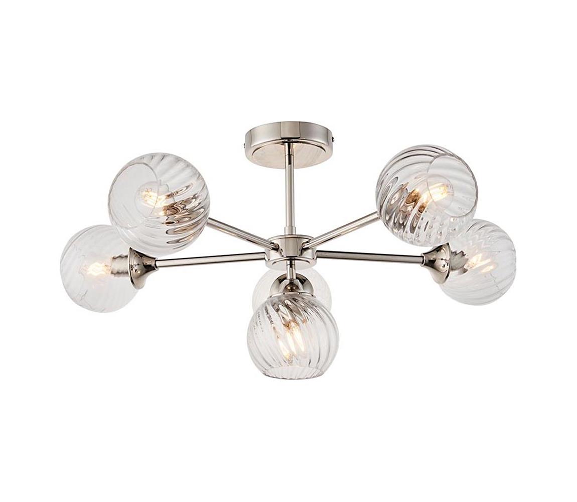 Endon 104050 - Lustr na tyči ALLEGRA 6xE14/7W/230V lesklý chrom/čirá 104050