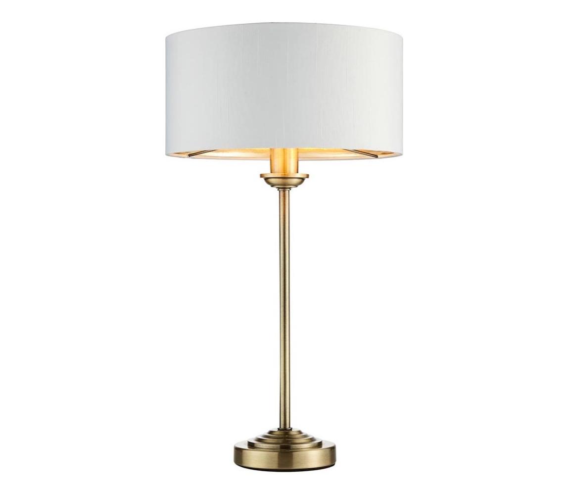 Endon 104054 - Stolní lampa HIGHCLERE 1xE14/7W/230V bílá/mosaz pr. 25 cm 104054