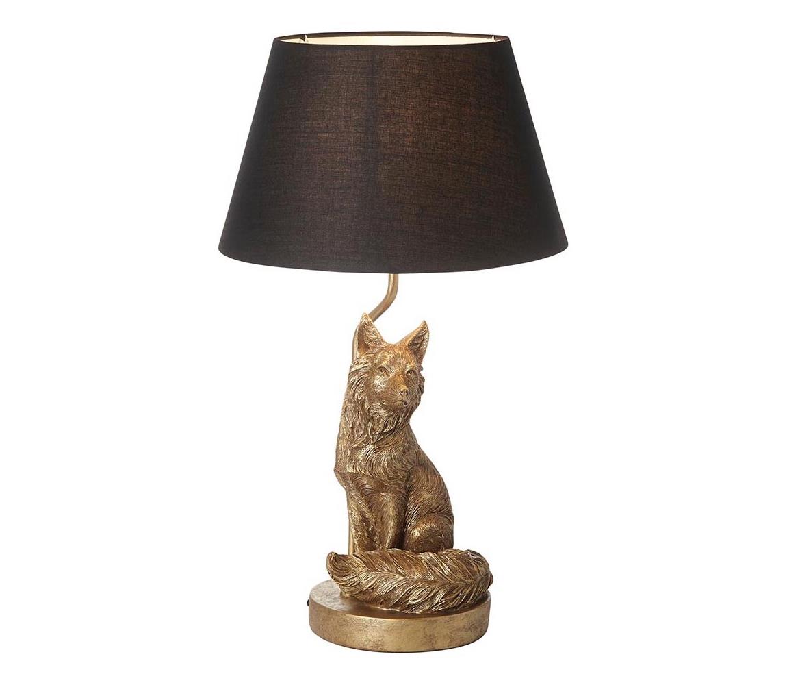 Endon 106796 - Stolní lampa FOX 1xE14/6W/230V černá/mosaz 106796
