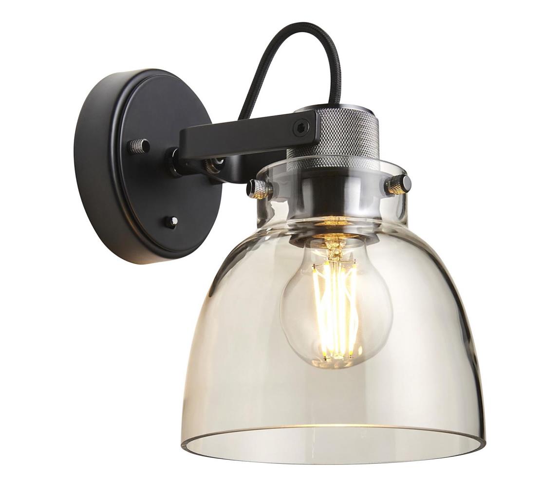 Endon 107011 - Nástěnné bodové svítidlo URBAN 1xE27/10W/230V černá/kouřová černá 107011