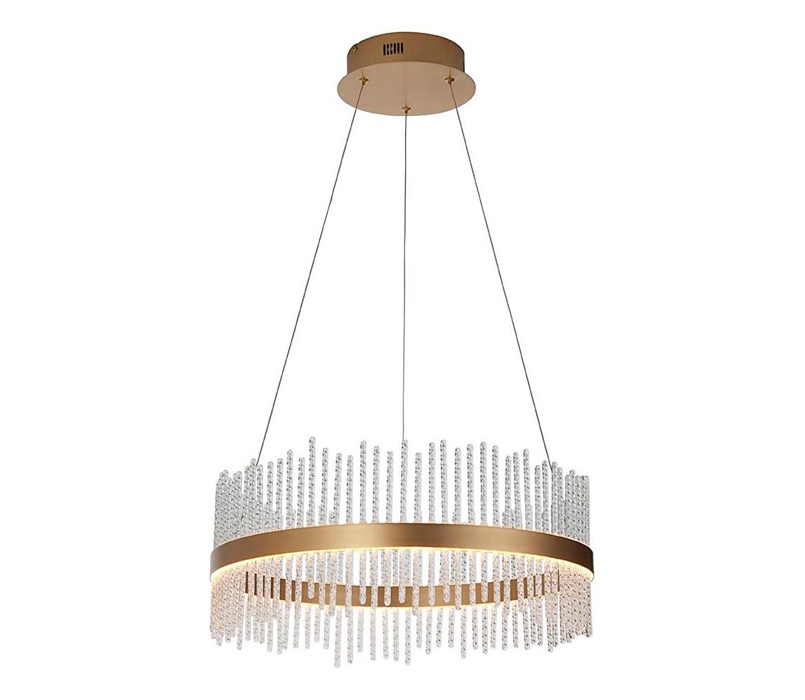 Endon 107671 - LED Stm. lustr na lanku ADRIEL LED/41W/230V 3000K zlatá/čirá 107671