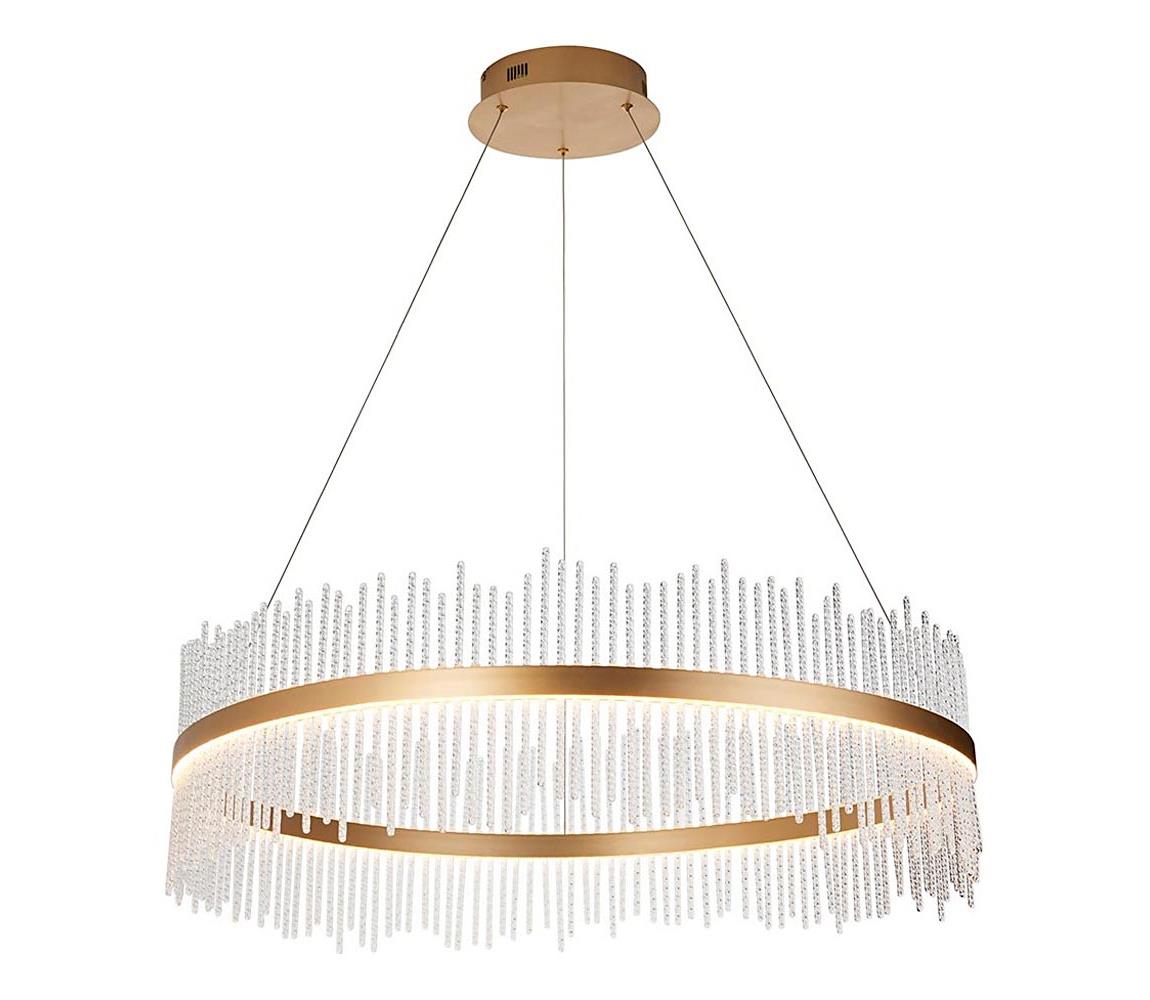 Endon 107672 - LED Stmívatelný lustr na lanku ADRIEL LED/83W/230V 3000K zlatá 107672