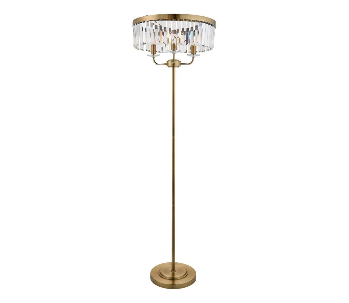 Endon 110644 - Stojací lampa CHESTERFIELD 3xE14/6W/230V mosaz 110644
