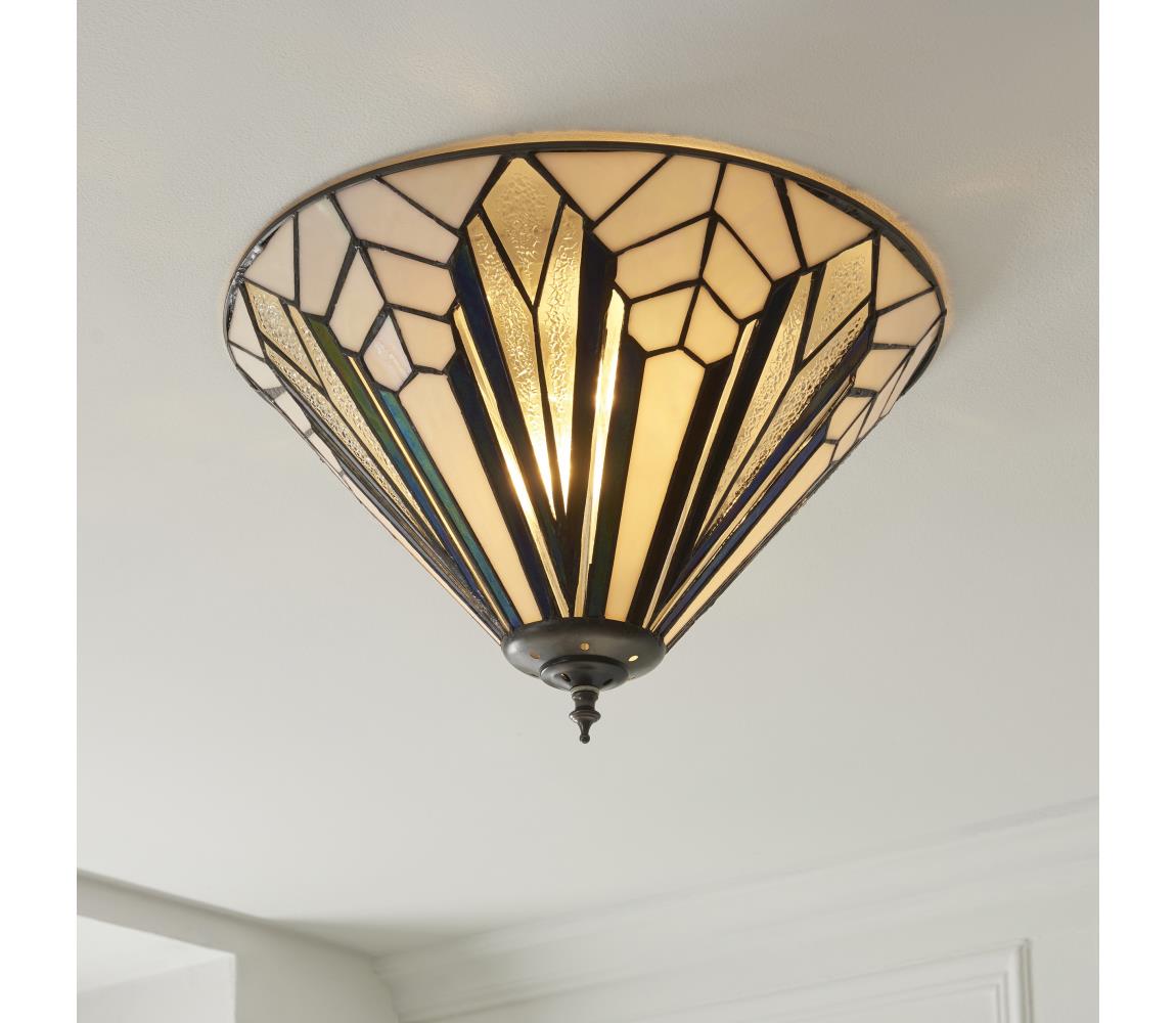 Endon 112191 - Stropní svítidlo Tiffany ASTORIA 2xE27/60W/230V pr. 40 cm 112191