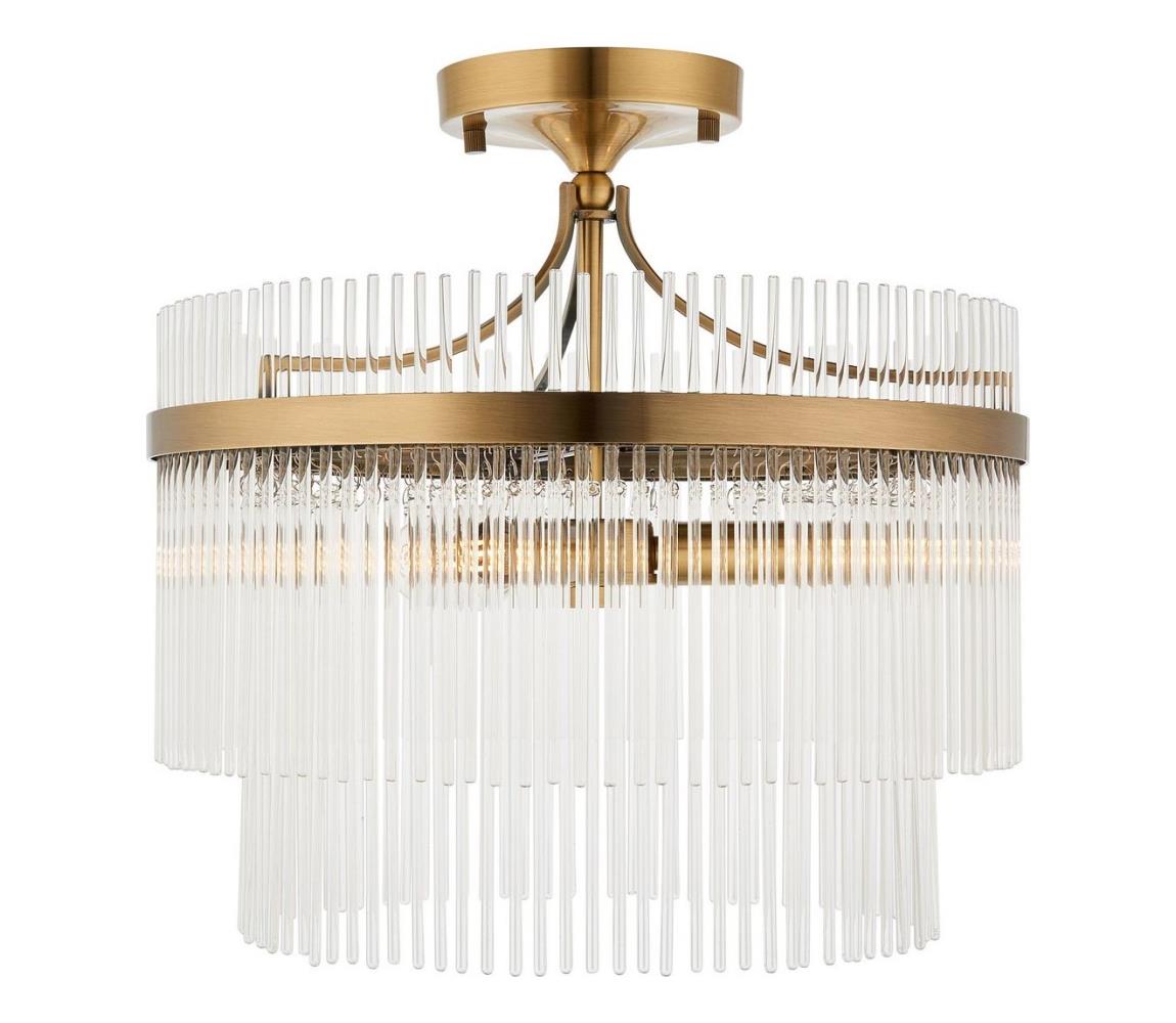 Endon 112575 - Přisazený lustr MARIETTA 3xE14/7W/230V mosaz/čirá 112575