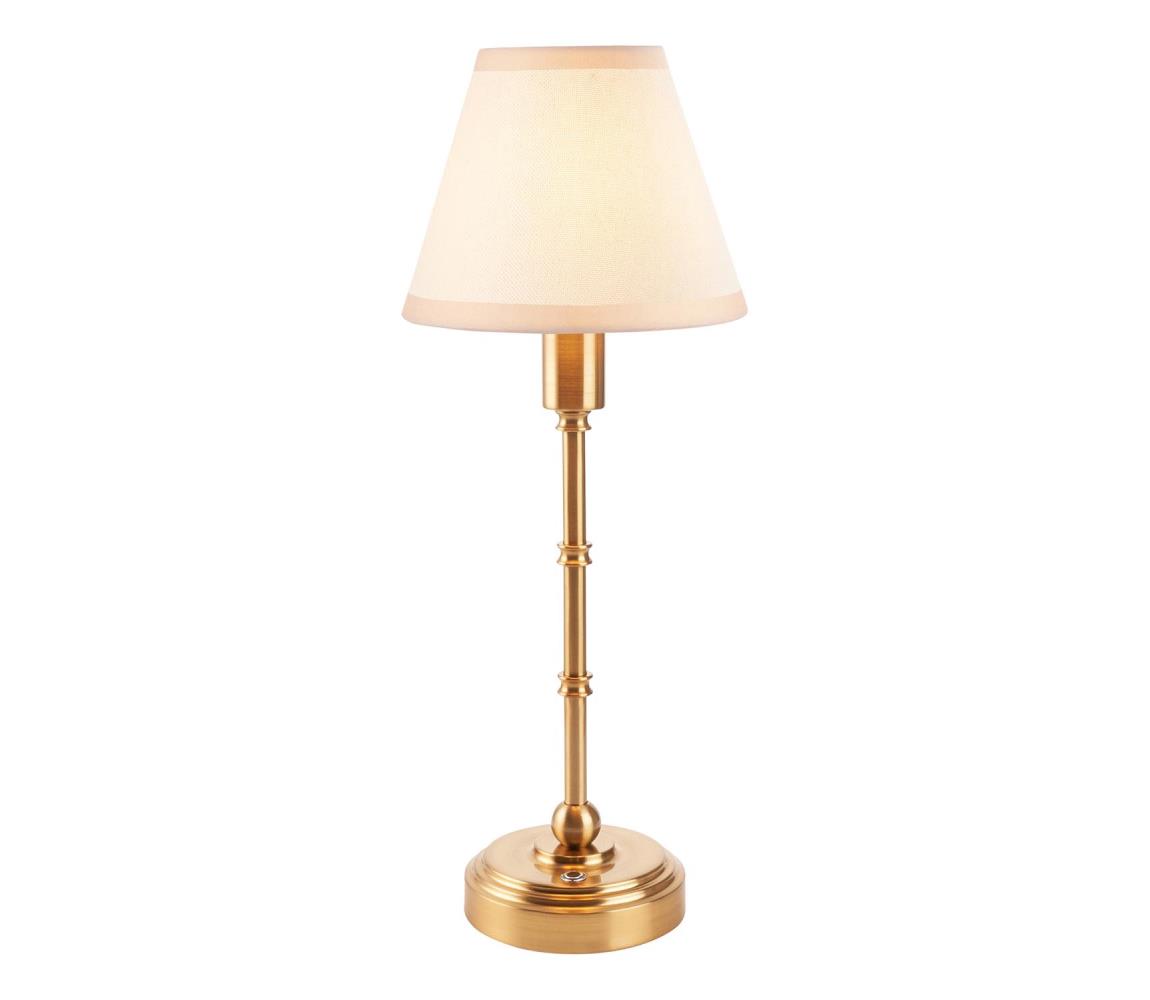 Endon 114811 - LED Stm. nabíjecí stolní lampa BURLEY LED/1,5W/5V mosaz/bílá 114811
