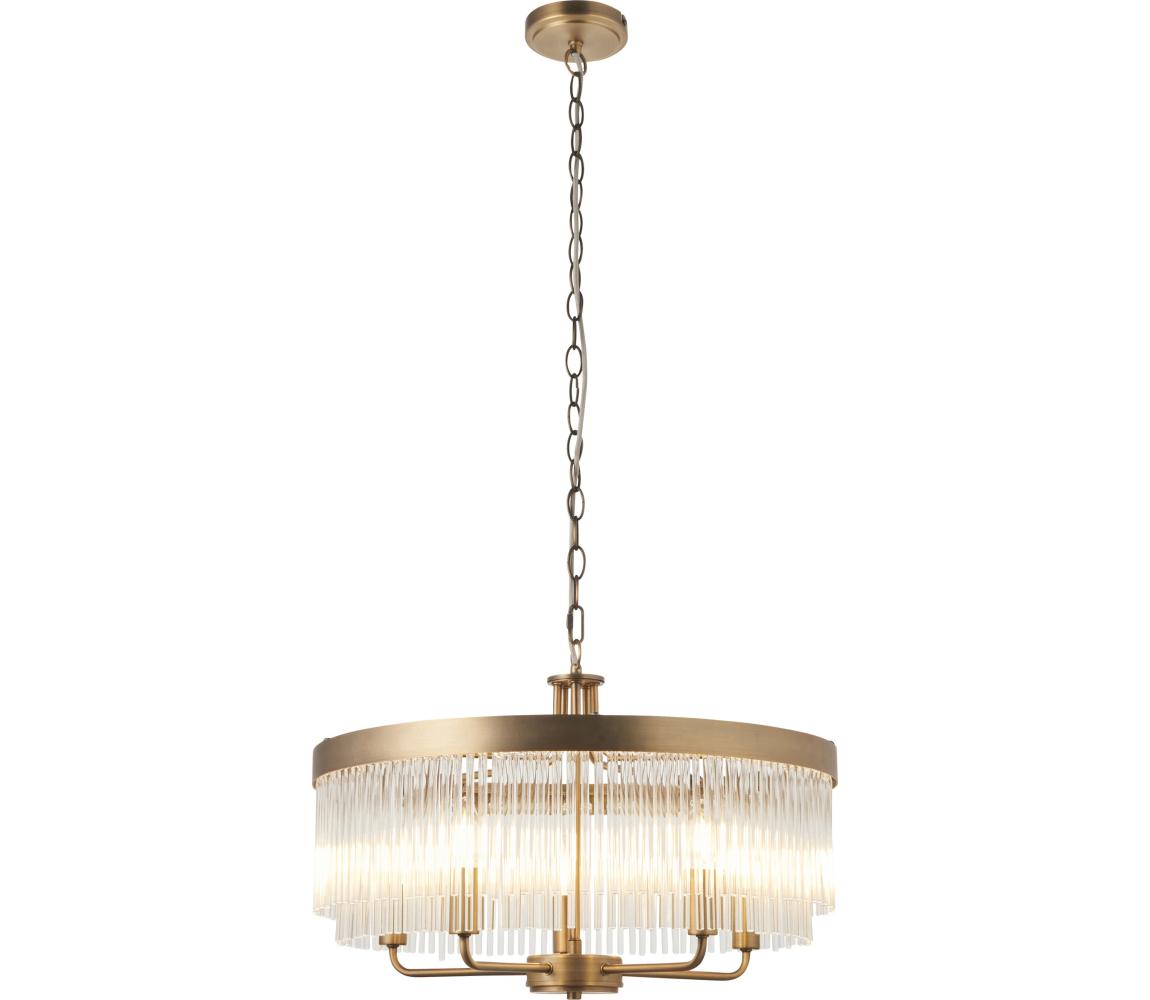 Endon 119110 - Lustr na řetězu CLERMONT 5xE14/6W/230V mosaz 119110