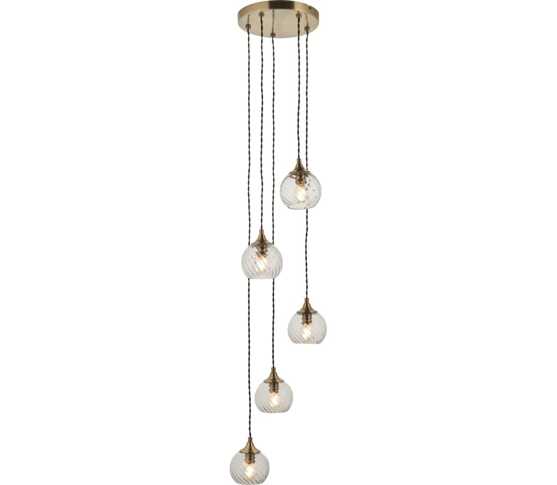Endon 119435 - Lustr na lanku ALLEGRA 5xE14/7W/230V mosaz 119435