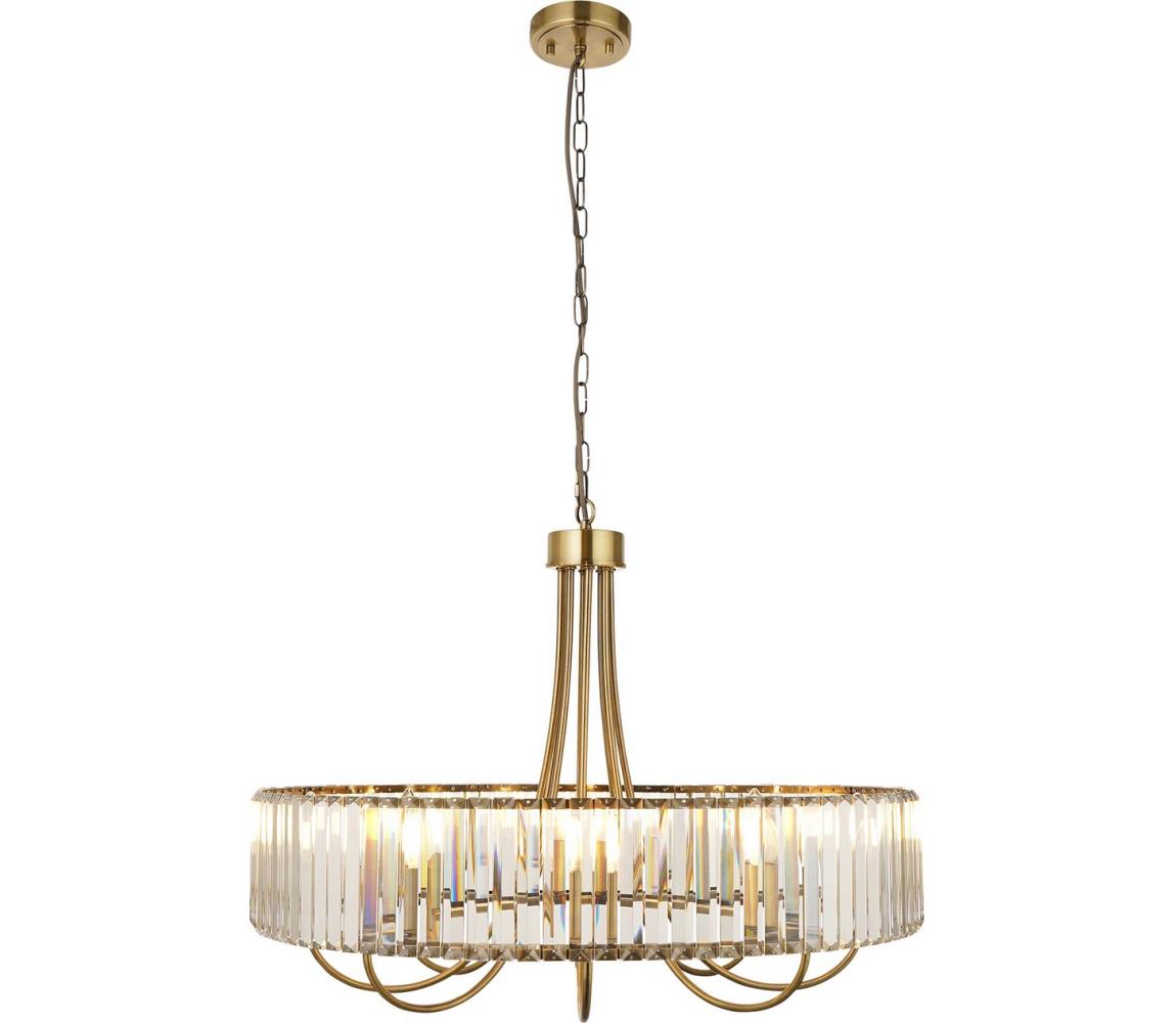 Endon 119611 - Lustr na řetězu VISCONTI 8xE14/6W/230V mosaz 119611