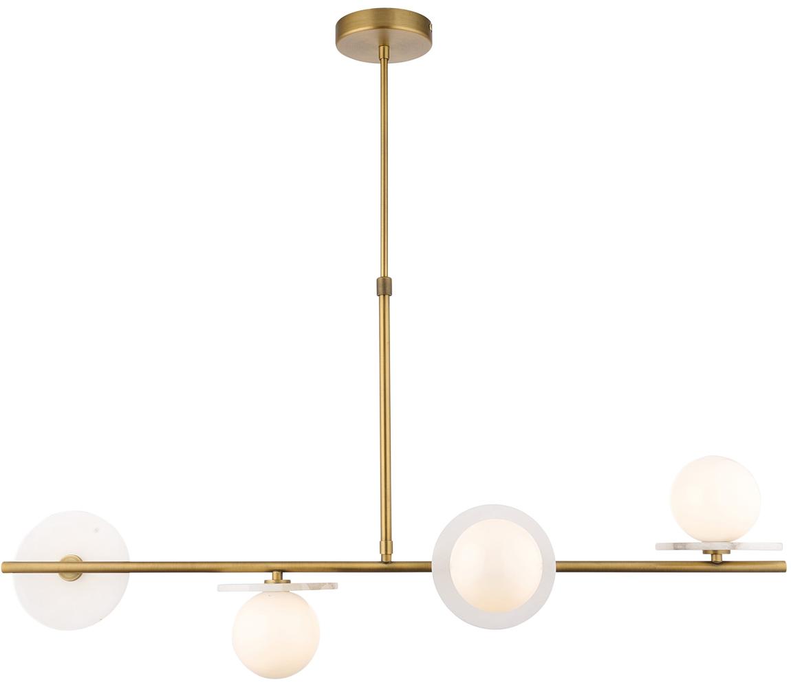 Endon 120038 - Lustr na tyči CERCHIO 4xG9/5W/230V mosaz 120038