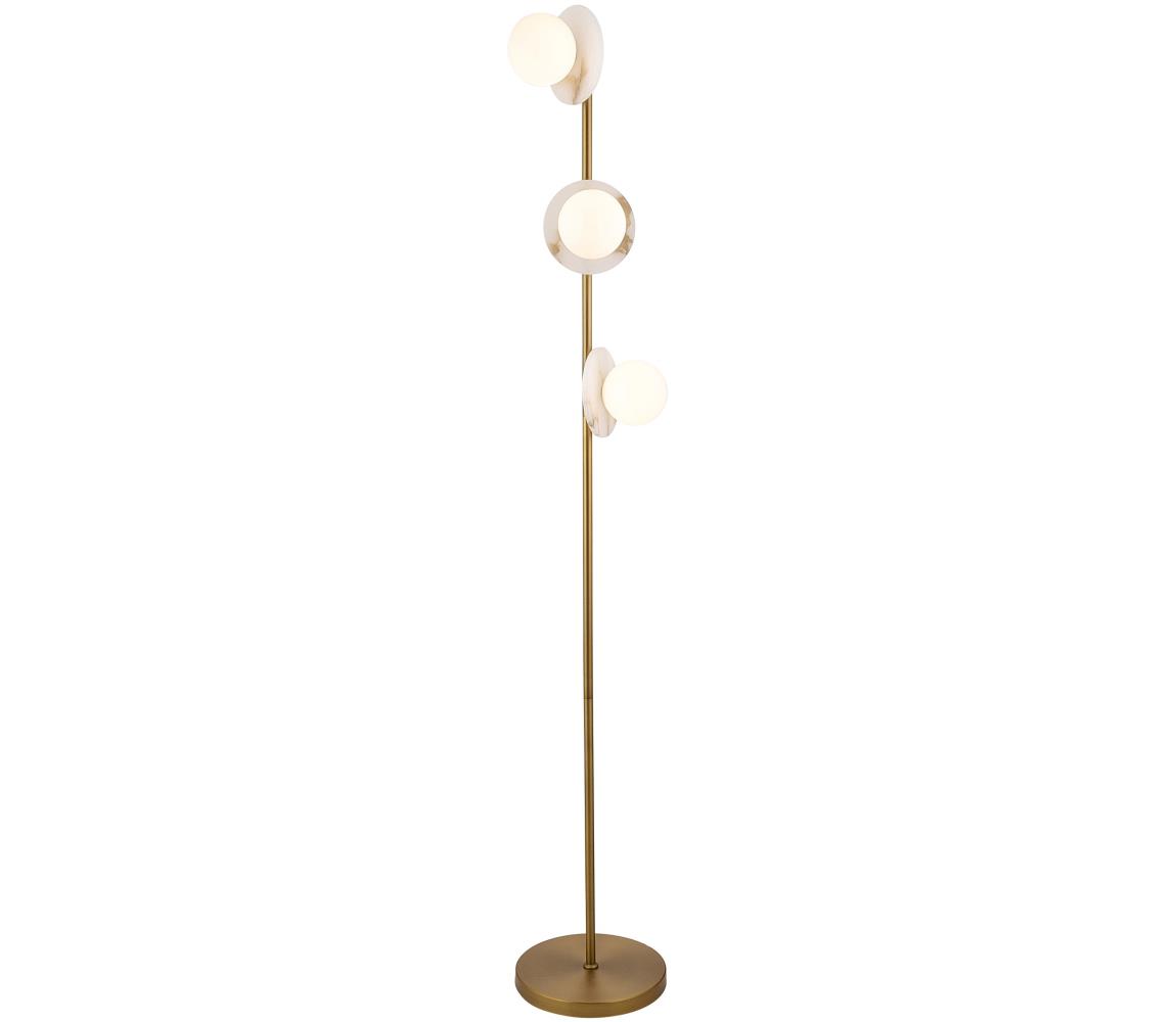 Endon 120042 - Stojací lampa CERCHIO 3xG9/5W/230V mosaz 120042