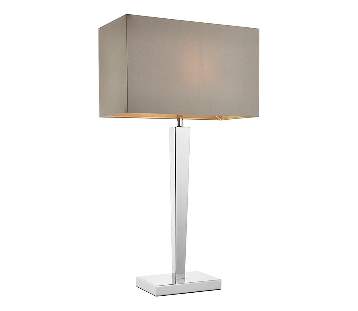 Endon 56707 - Stolní lampa MORETO 1xE27/60W/230V lesklý chrom/šedá 56707