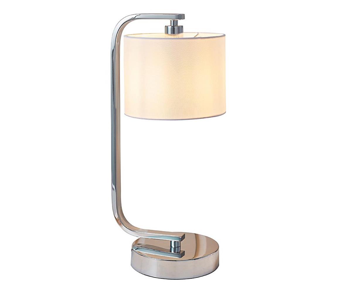 Endon 57917 - Stmívatelná stolní lampa CANNING 1xE14/40W/230V lesklý chrom/bílá 57917
