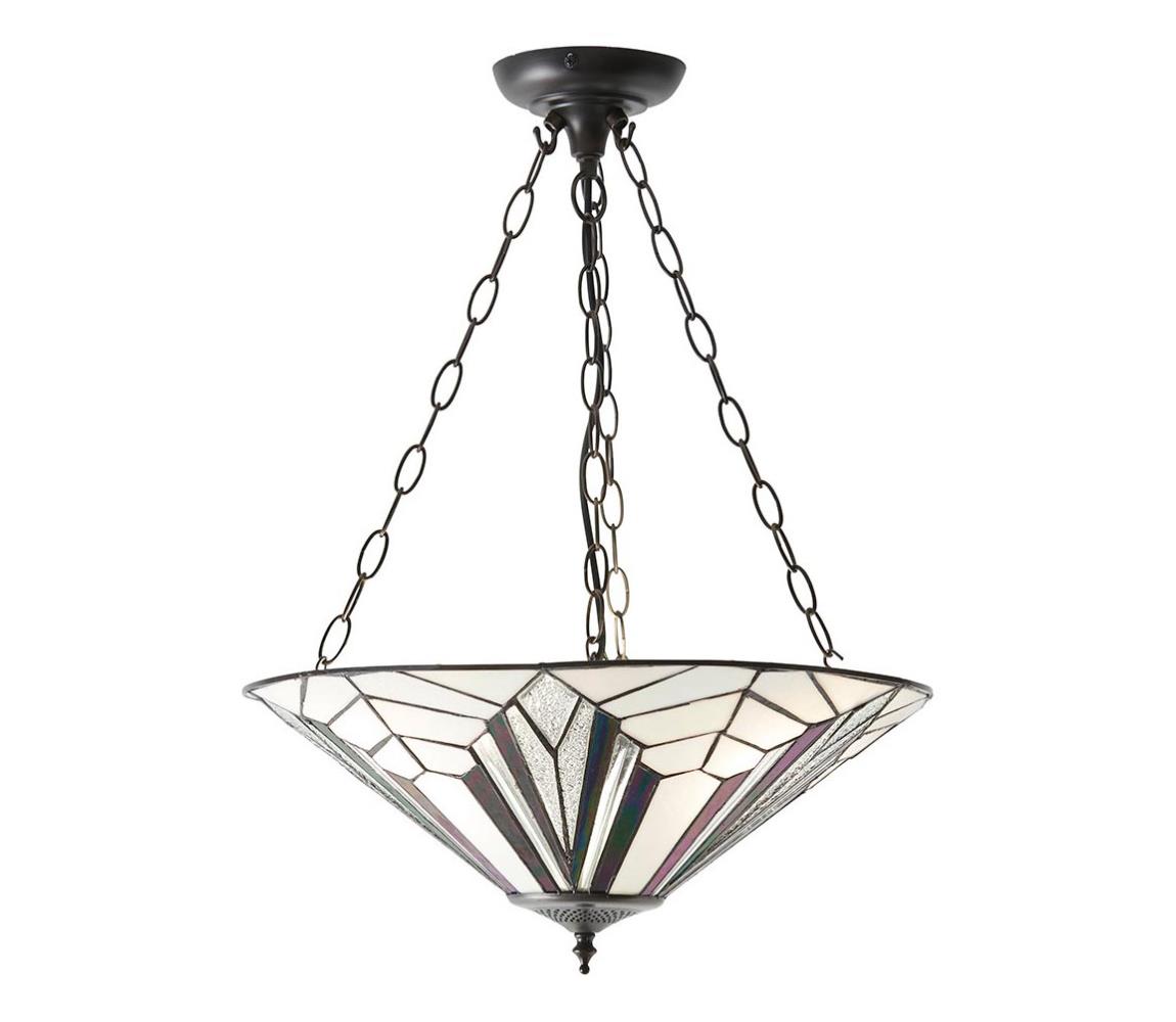 Endon 63936 - Lustr na řetězu Tiffany ASTORIA 3xE27/60W/230V pr. 48 cm 63936