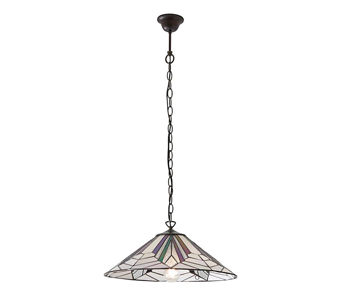 Endon 63938 - Lustr na řetězu Tiffany ASTORIA 1xE27/60W/230V pr. 48 cm 63938