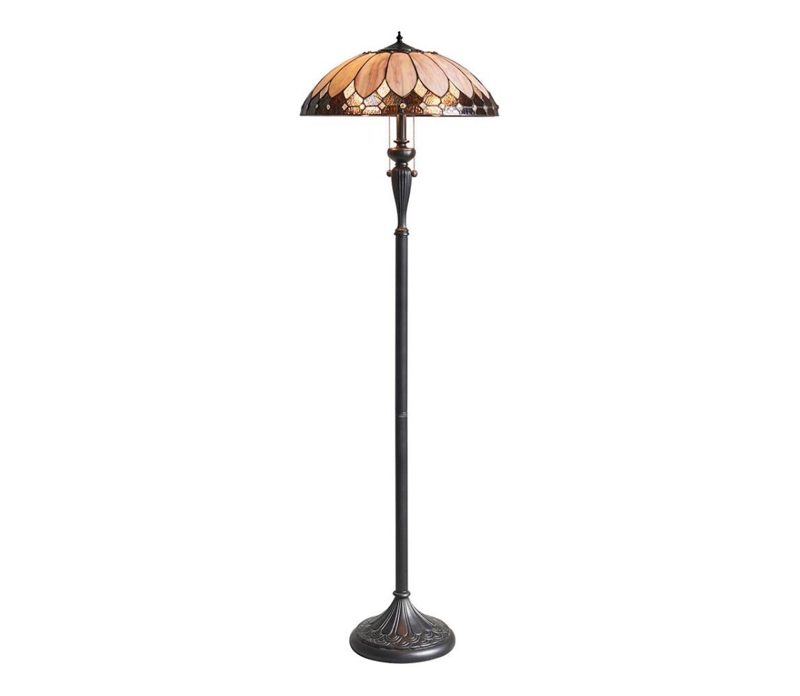 Endon 63972 - Stojací lampa Tiffany BROOKLYN 2xE27/60W/230V pr. 50 cm 63972
