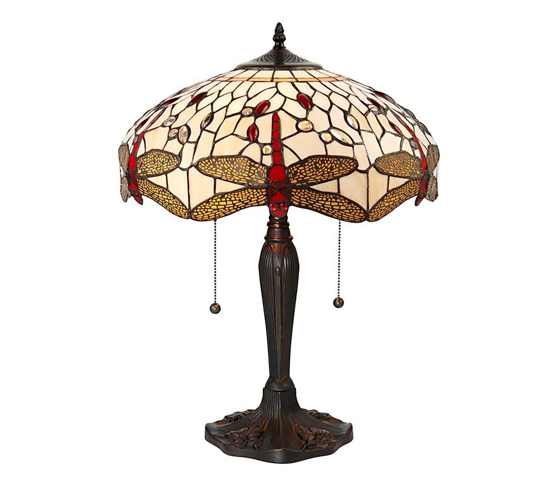 Endon 64085 - Stolní lampa Tiffany DRAGONFLY 2xE27/60W/230V pr. 41 cm 64085