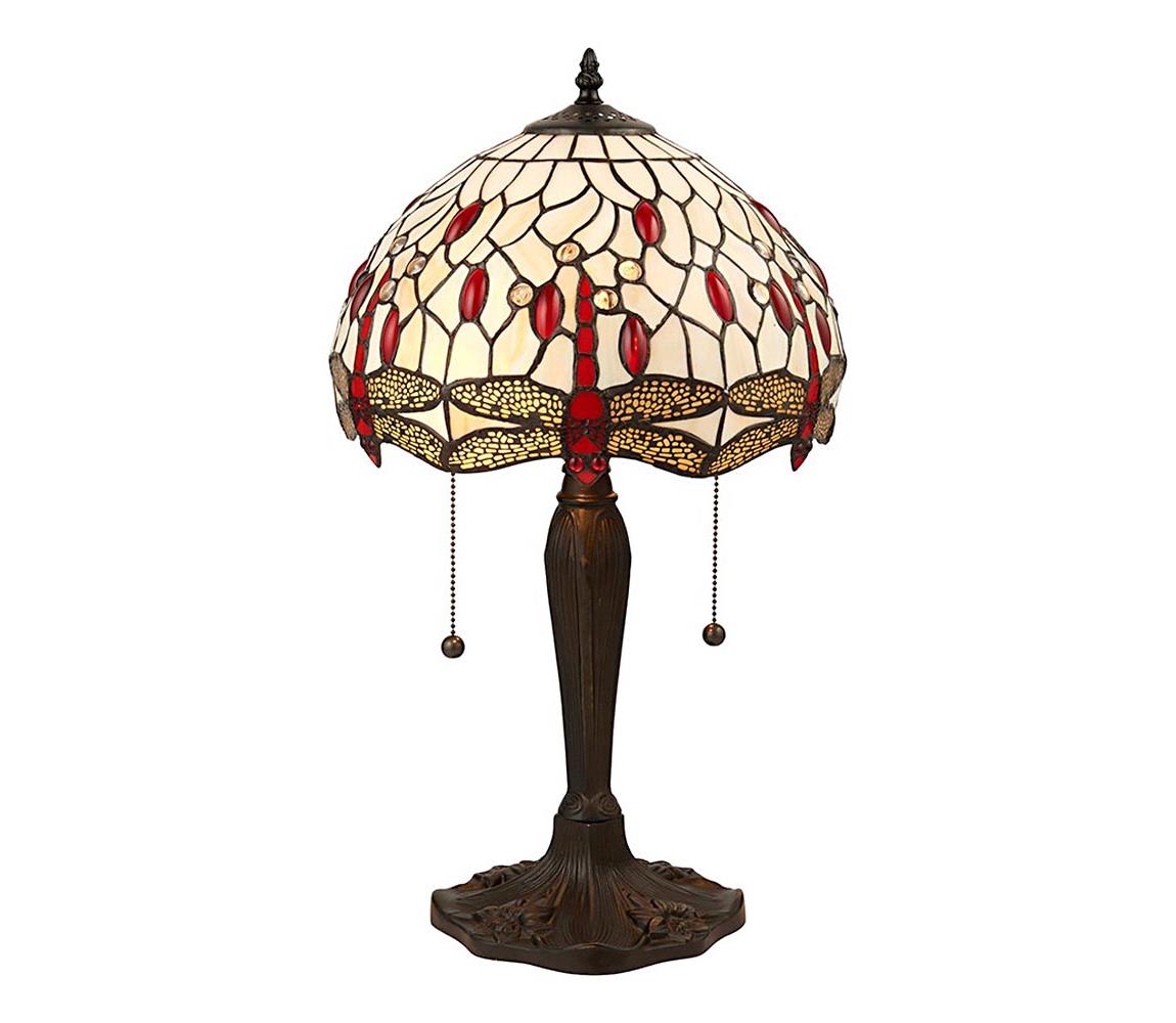 Endon 64086 - Stolní lampa Tiffany DRAGONFLY 2xE27/60W/230V pr. 30 cm 64086