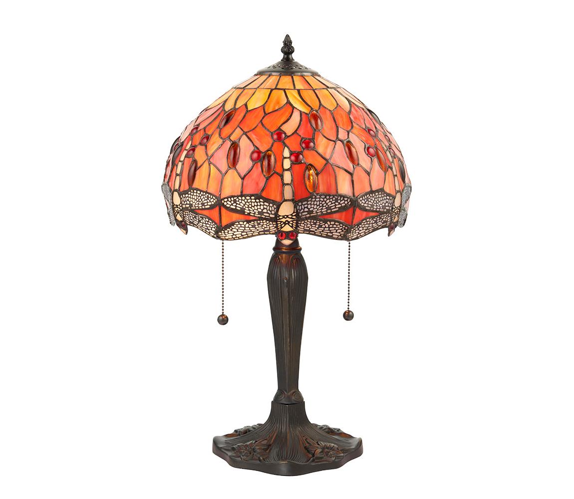 Endon 64092 - Stolní lampa Tiffany DRAGONFLY 2xE27/60W/230V pr. 30 cm 64092