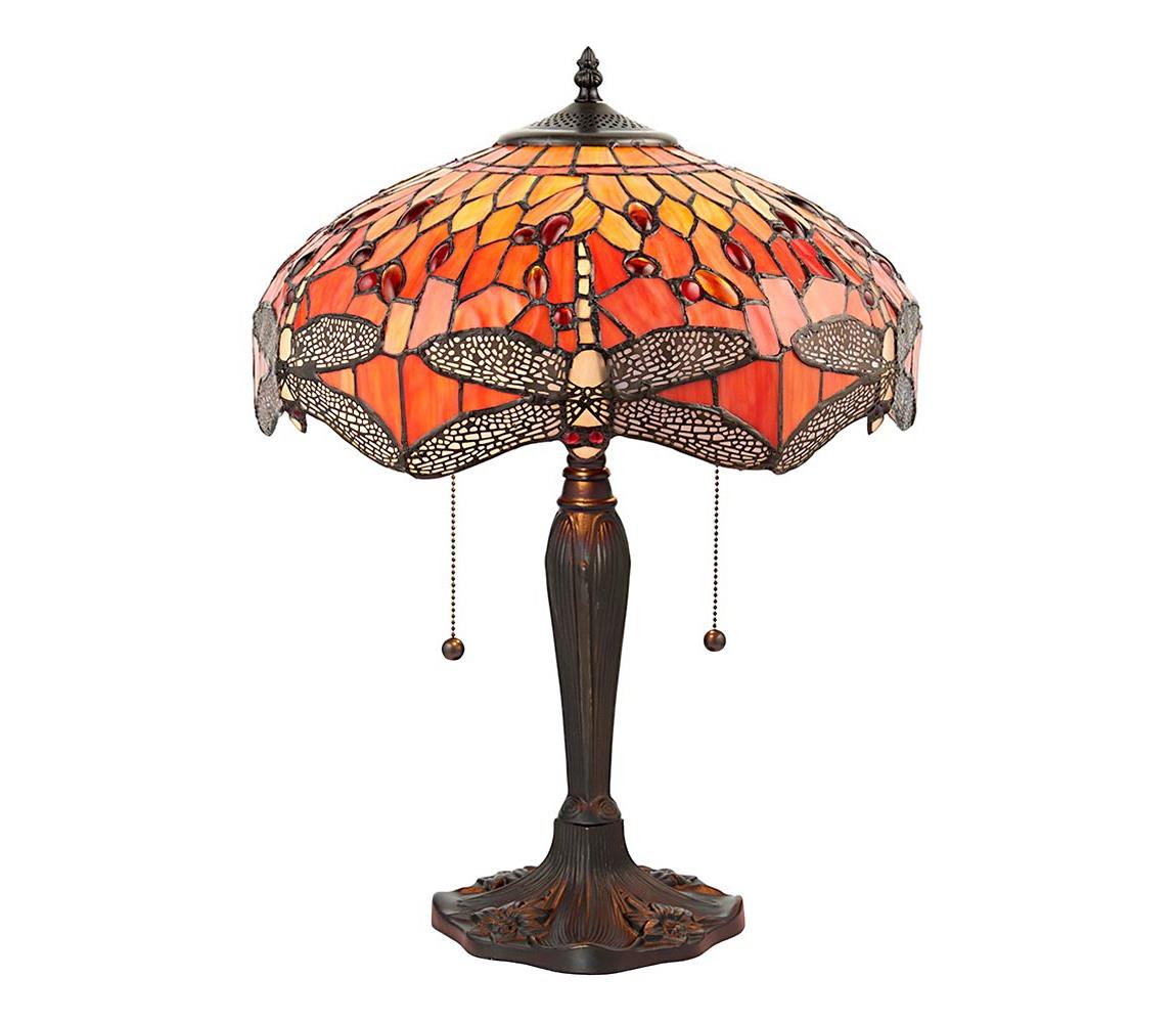 Endon 64093 - Stolní lampa Tiffany DRAGONFLY 2xE27/60W/230V pr. 41 cm 64093
