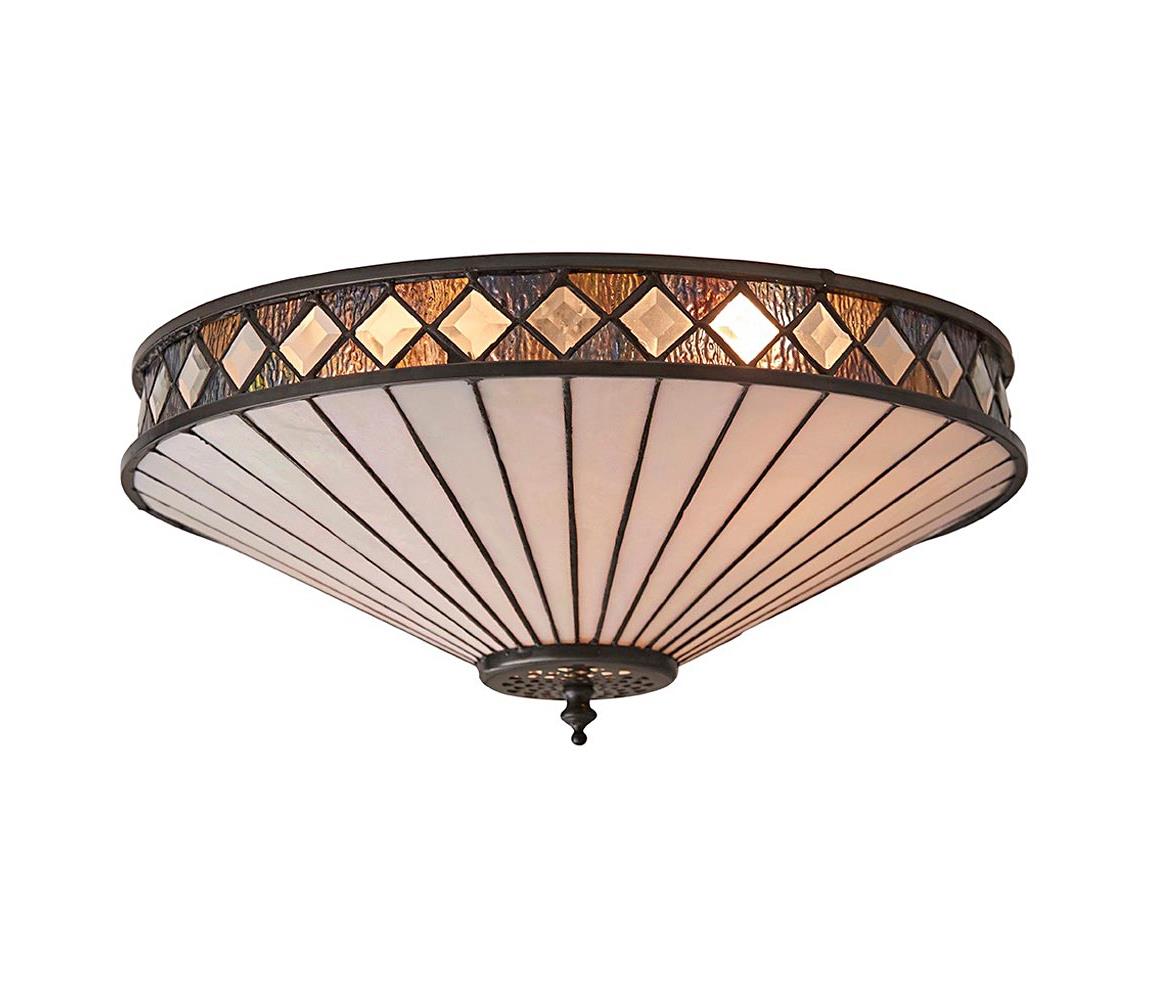 Endon 64145 - Stropní svítidlo Tiffany FARGO 2xE27/60W/230V pr. 41,5 cm 64145