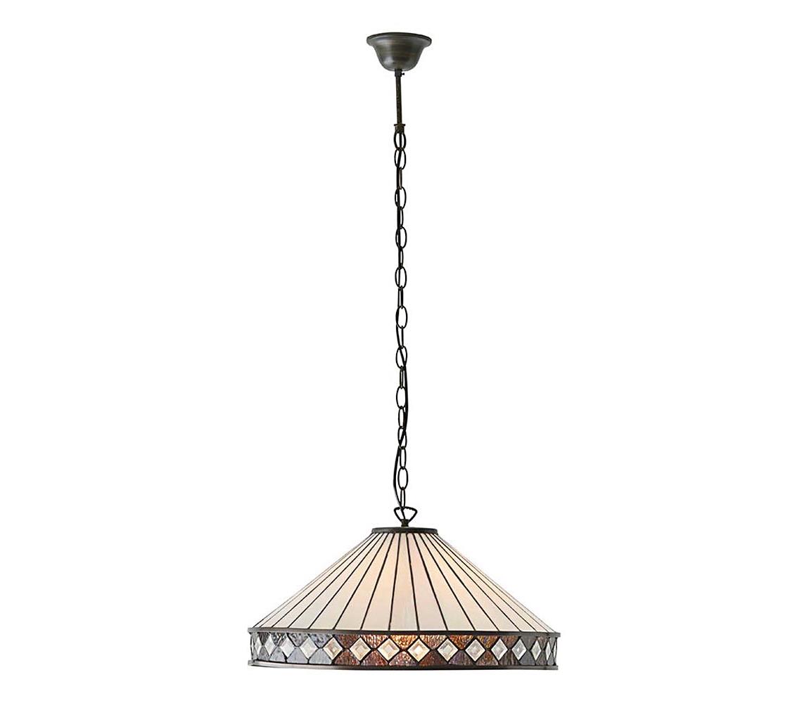 Endon 64147 - Lustr na řetězu Tiffany FARGO 1xE27/60W/230V pr. 50 cm 64147
