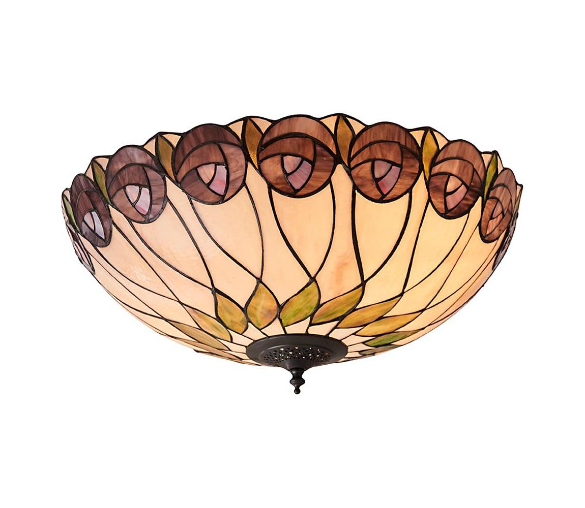 Endon 64173 - Stropní svítidlo Tiffany HUTCHINSON 2xE27/60W/230V pr. 50 cm 64173