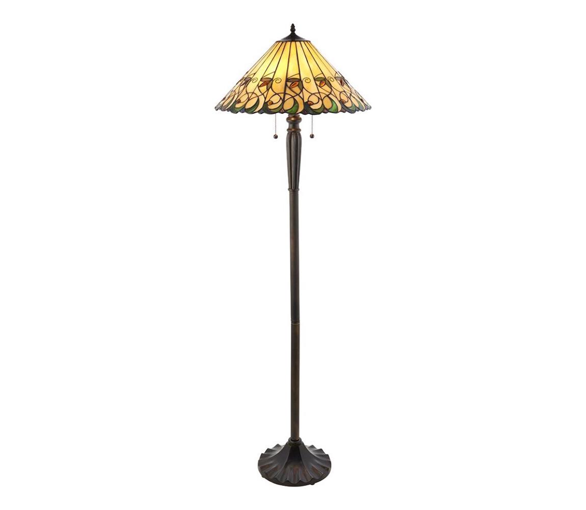 Endon 64192 - Stojací lampa Tiffany JAMELIA 2xE27/60W/230V pr. 50 cm 64192