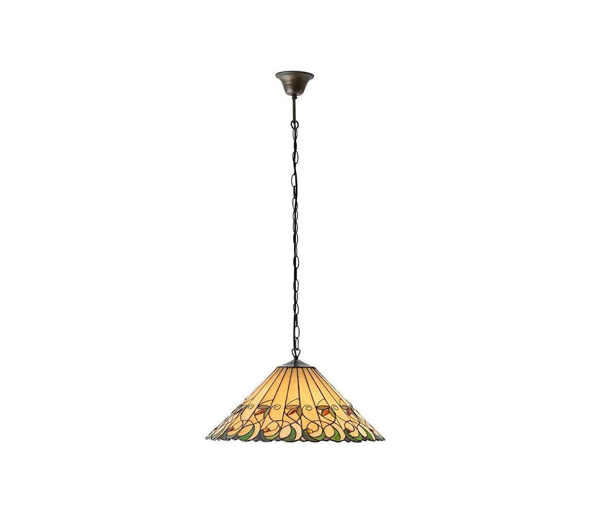Endon 64194 - Lustr na řetězu Tiffany JAMELIA 3xE27/60W/230V pr. 50 cm 64194