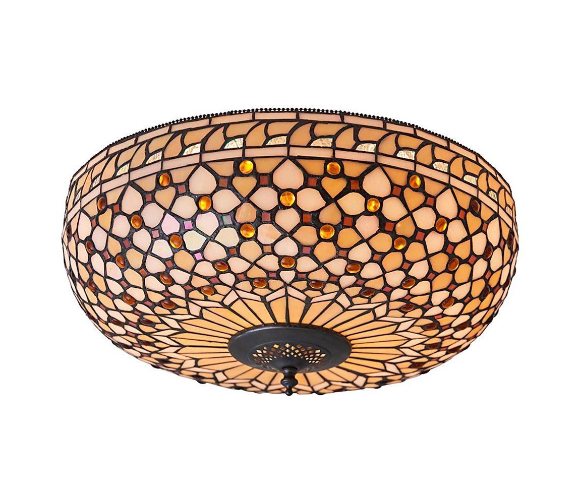 Endon 64276 - Stropní svítidlo Tiffany MILLE FEUX 2xE27/60W/230V pr. 45 cm 64276