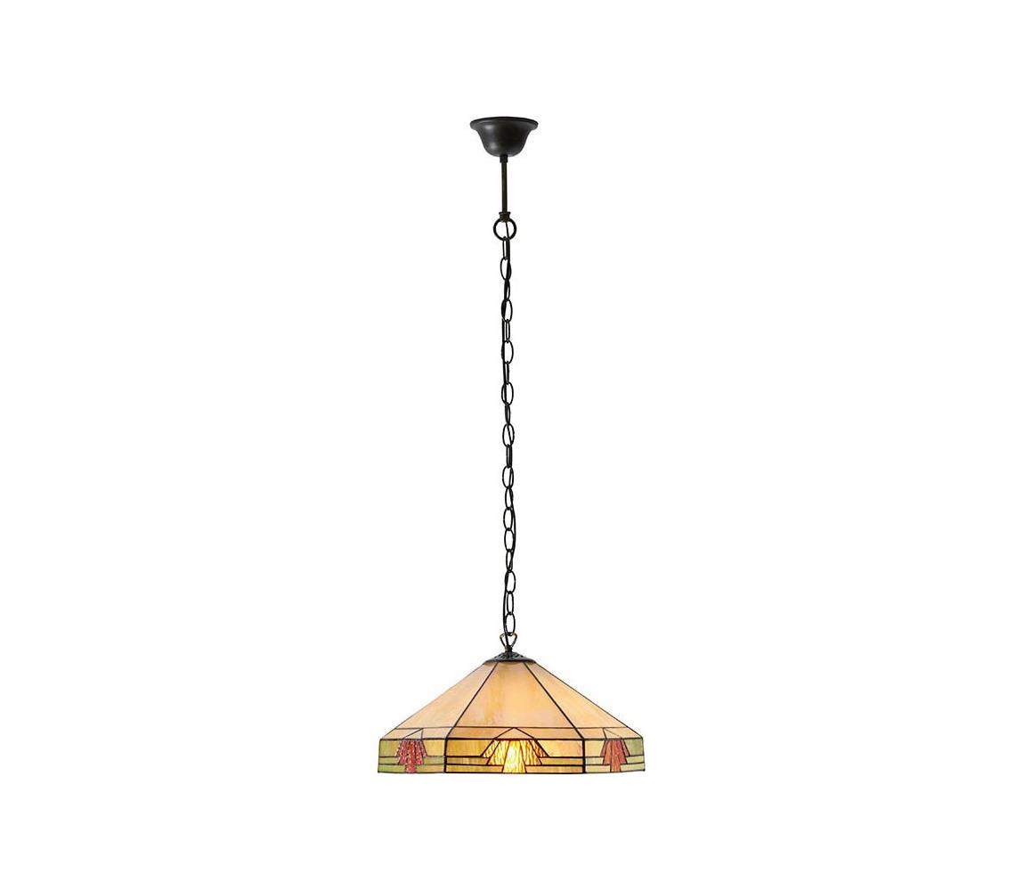 Endon 64285 - Lustr na řetězu Tiffany NEVADA 1xE27/60W/230V pr. 35 cm 64285