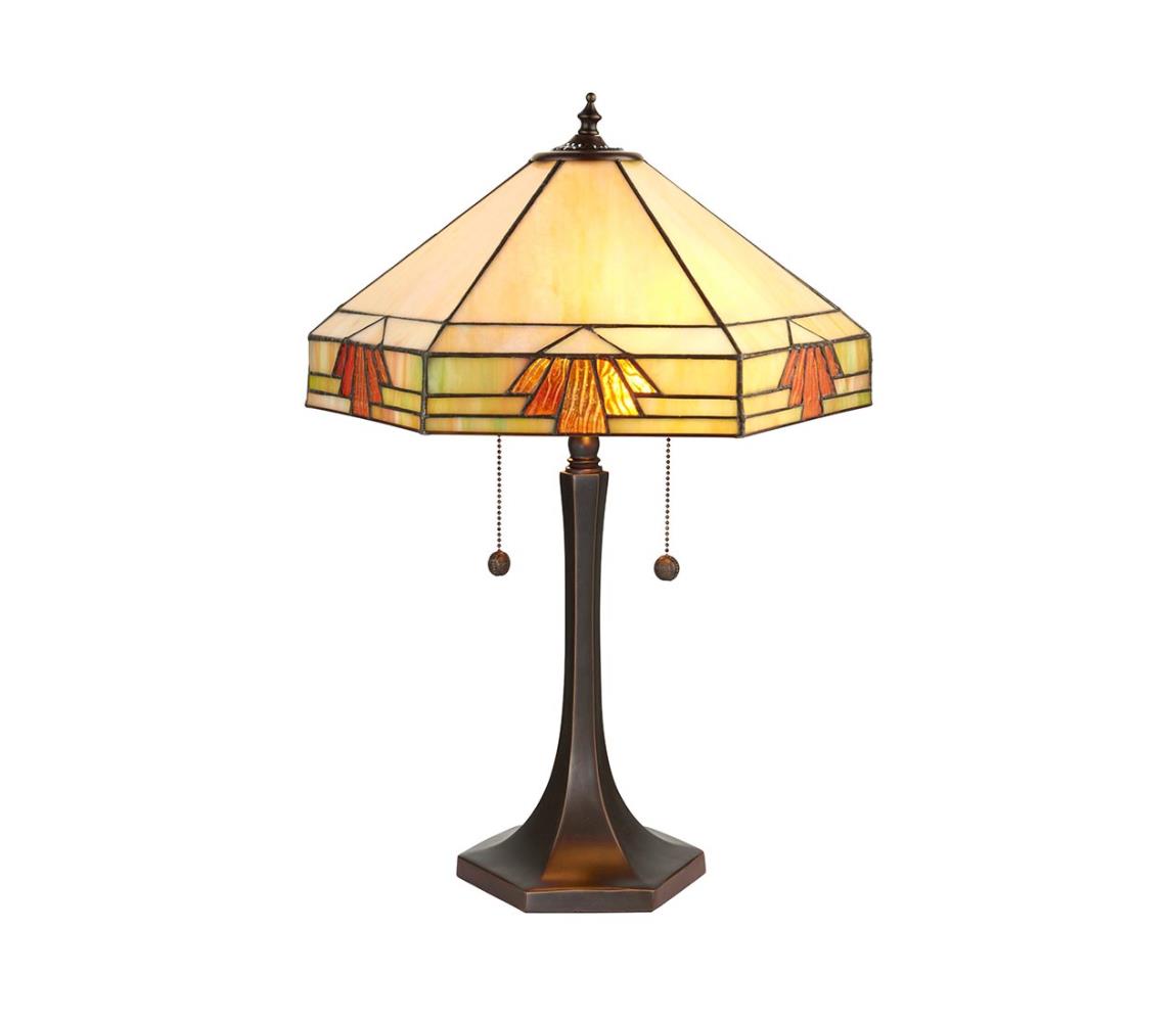 Endon 64286 - Stolní lampa Tiffany NEVADA 2xE27/60W/230V pr. 40 cm 64286