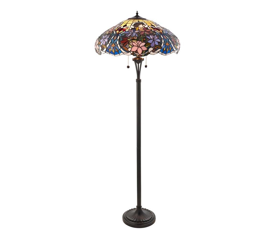 Endon 64323 - Stojací lampa Tiffany SULLIVAN 2xE27/60W/230V pr. 56 cm 64323