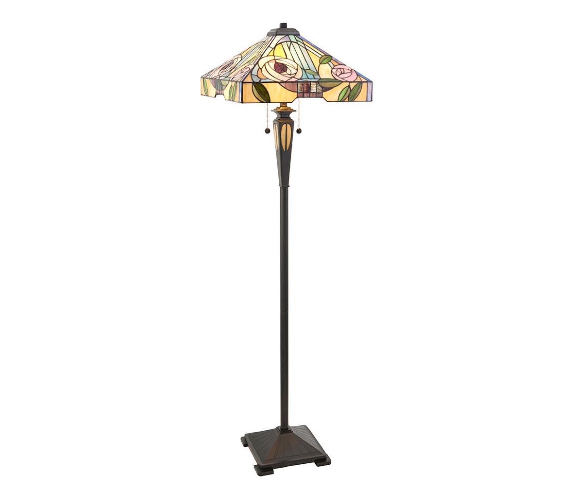 Endon 64383 - Stojací lampa Tiffany WILLIOW 2xE27/60W/230V pr. 42,5 cm 64383
