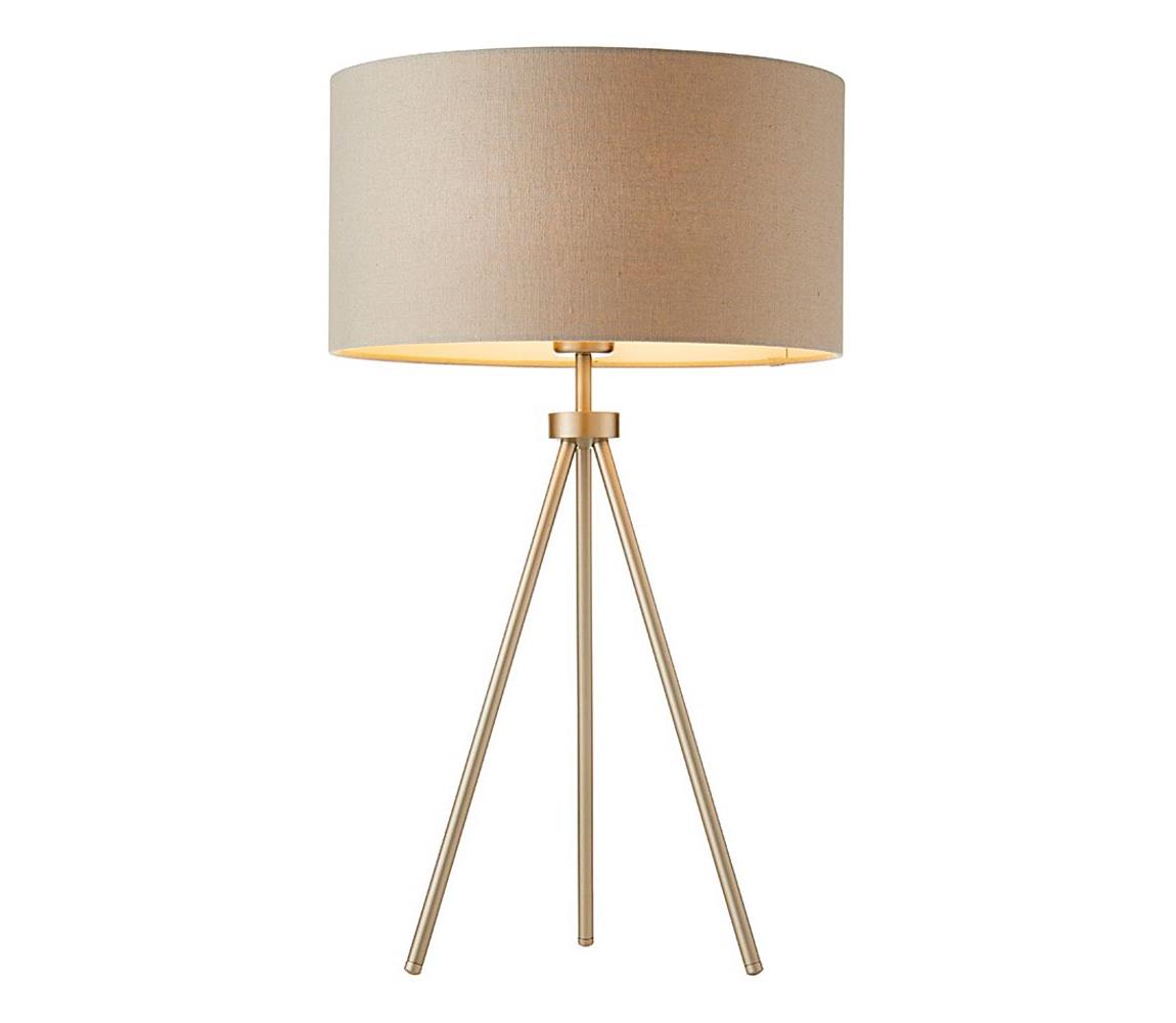 Endon 66986 - Stolní lampa TRI 1xE27/40W/230V mosaz/béžová 66986