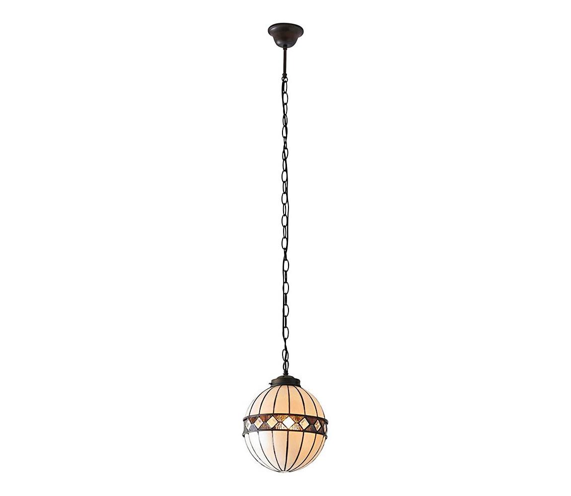 Endon 67044 - Lustr na řetězu Tiffany FARGO 1xE14/40W/230V pr. 25,5 cm 67044