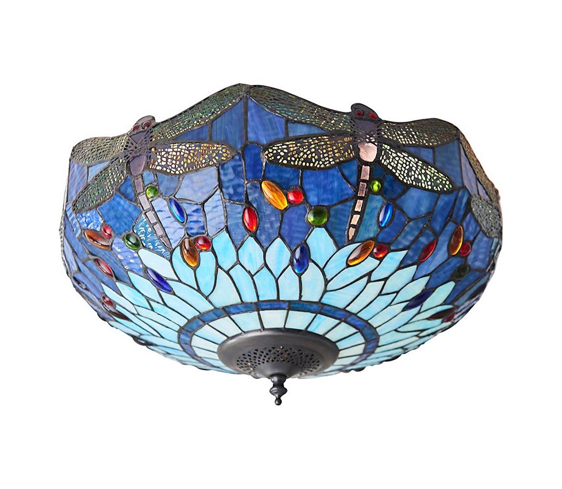 Endon 70722 - Stropní svítidlo Tiffany DRAGONFLY 2xE27/60W/230V pr. 41 cm 70722