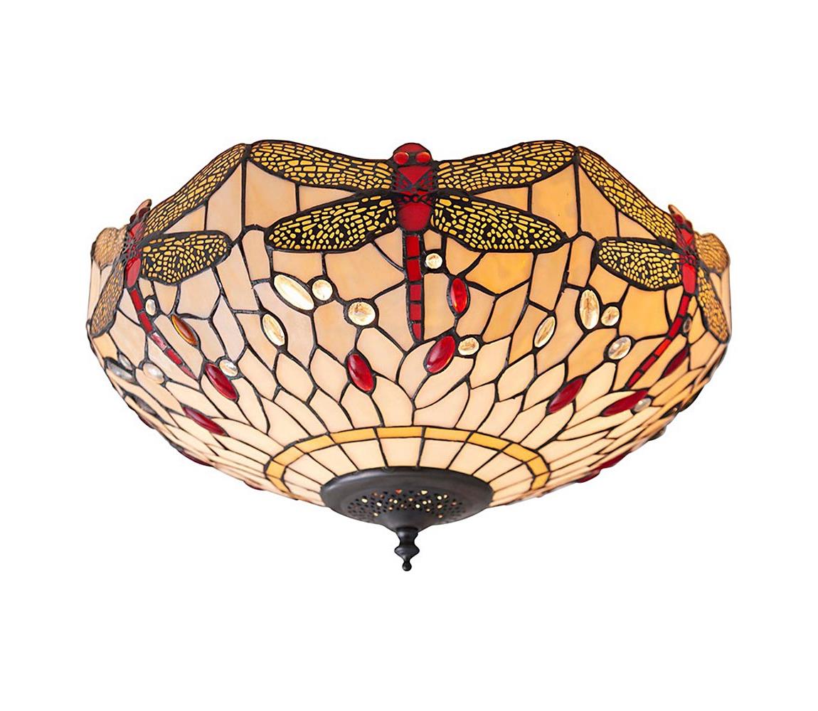 Endon 70723 - Stropní svítidlo Tiffany DRAGONFLY 2xE27/60W/230V pr. 41 cm 70723
