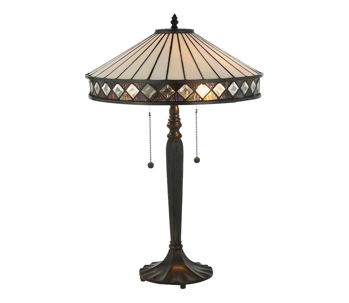 Endon 70935 - Stolní lampa Tiffany FARGO 2xE27/60W/230V pr. 41,5 cm 70935