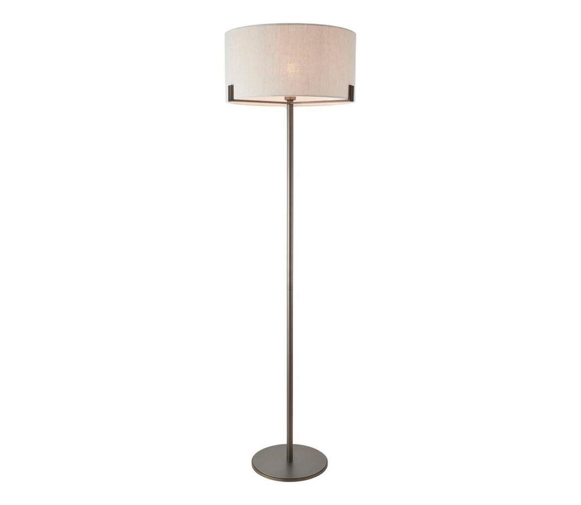 Endon 72634 - Stojací lampa HAYFIELD 1xE27/40W/230V hnědá/šedá 72634