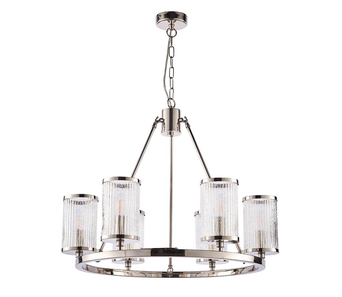 Endon 74128 - Lustr na řetězu EASTON 6xE14/6W/230V lesklý chrom 74128