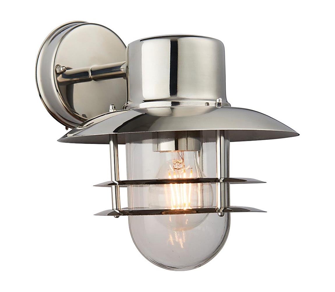 Endon 74703 - Venkovní nástěnné svítidlo JENSON 1xE27/40W/230V IP44 lesklý chrom 74703