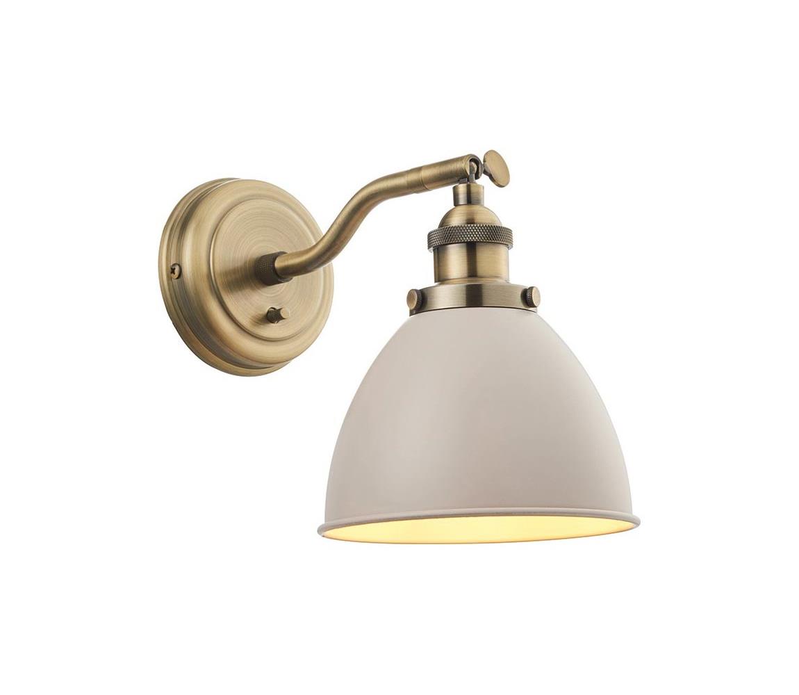 Endon 76330 - Nástěnné bodové svítidlo FRANKLIN 1xE14/40W/230V mosaz/taupe 76330