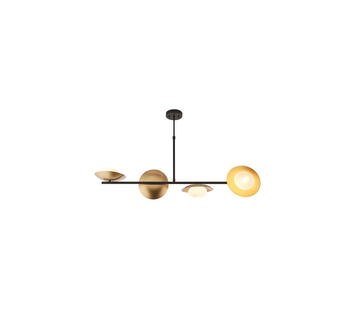 Endon 92036 - Lustr na lanku RUFFLE 4xG9/3W/230V mosaz/černá 92036