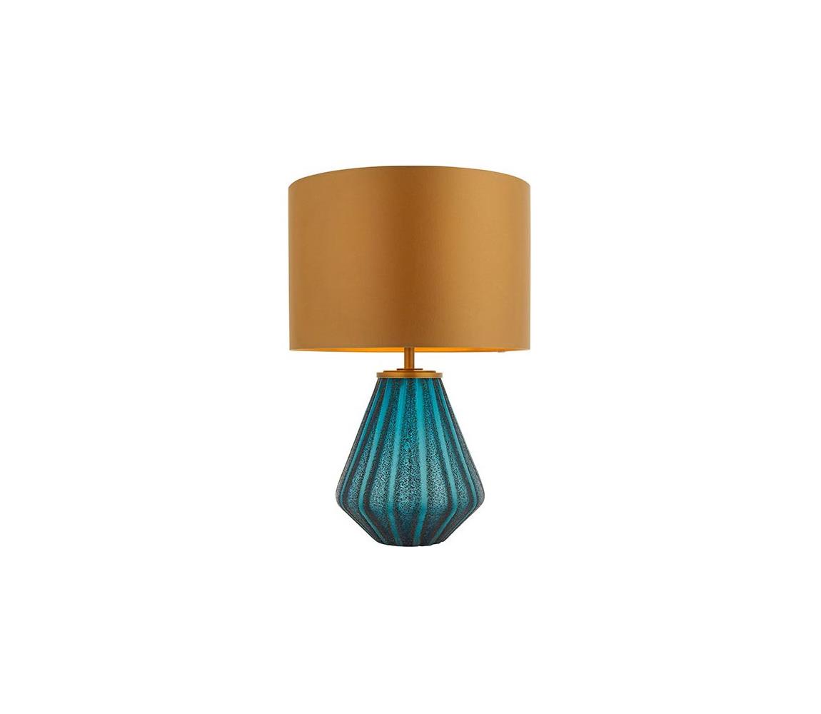 Endon 93059 - Stolní lampa ALYSSIA 1xE27/10W/230V zlatá/modrá 93059