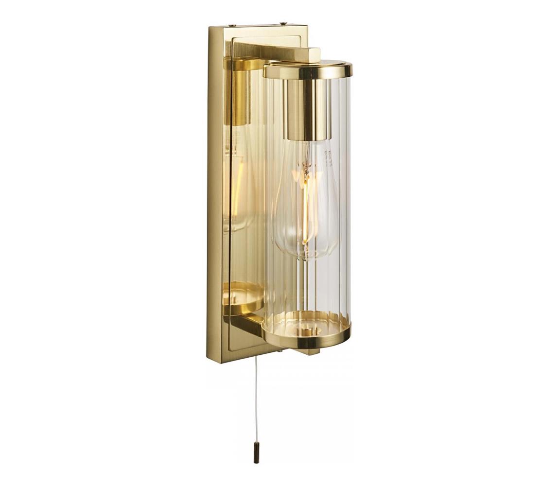 Endon 94075 - Koupelnové nástěnné svítidlo TAYLOR 1xE27/10W/230V IP44 zlatá 94075