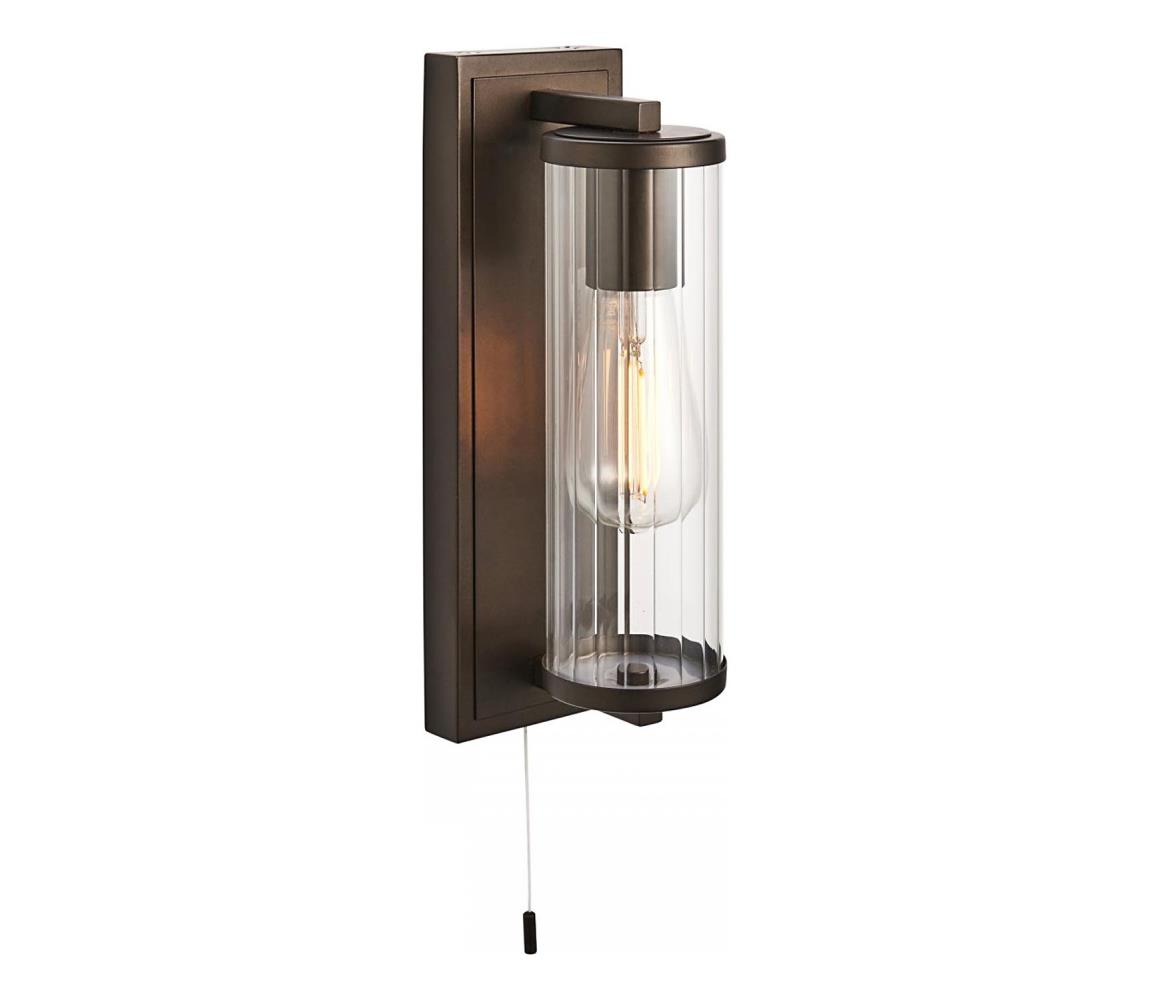 Endon 94077 - Koupelnové nástěnné svítidlo TAYLOR 1xE27/10W/230V IP44 hnědá 94077