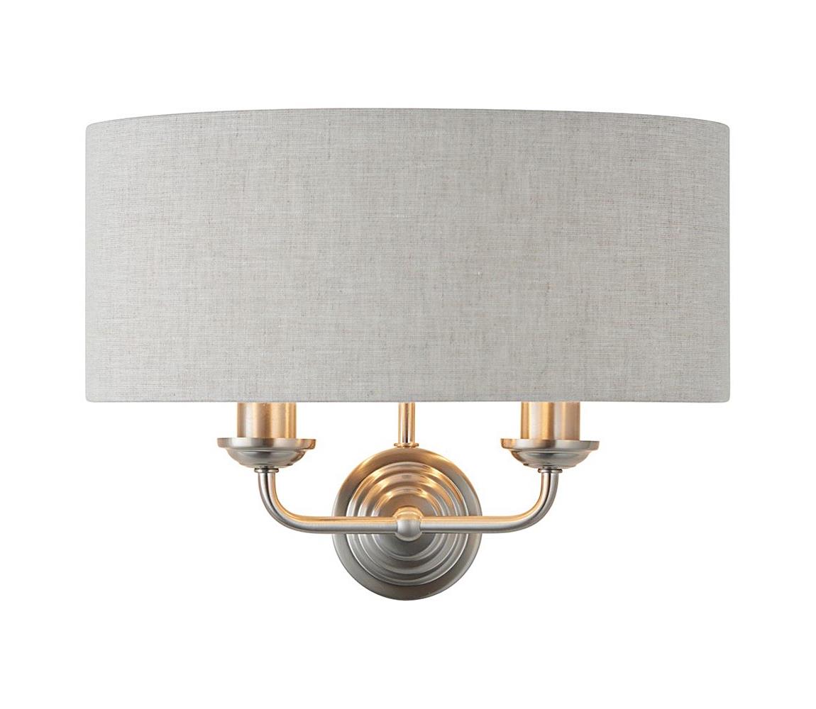 Endon 94403 - Nástěnné svítidlo HIGHCLERE 2xE14/40W/230V šedá/matný chrom 94403