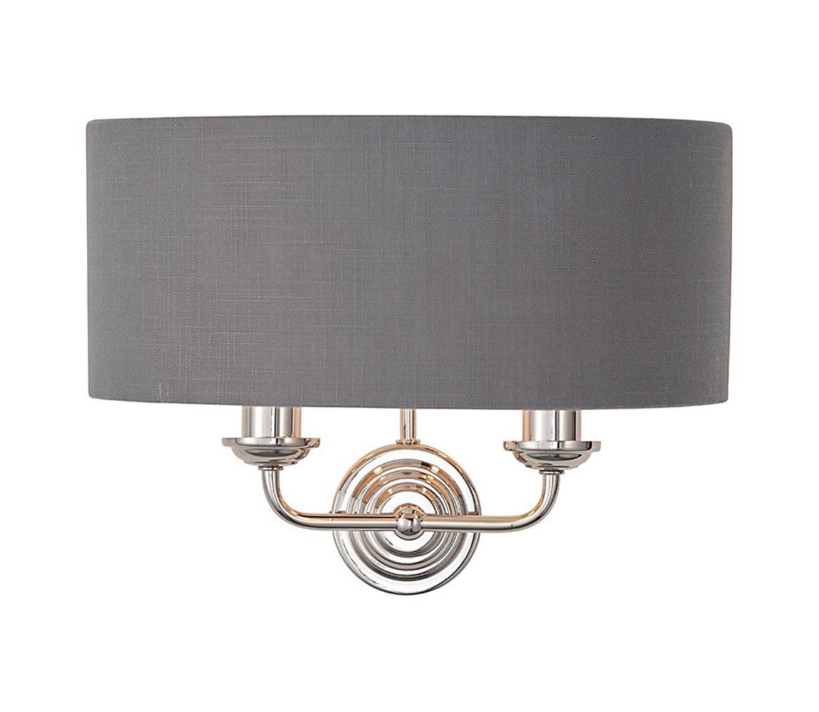 Endon 94406 - Nástěnné svítidlo HIGHCLERE 2xE14/40W/230V tmavě šedá/lesklý chrom 94406